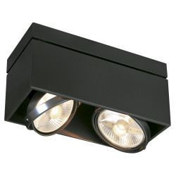 QPAR111 plafonnier KARDAMOD rectangulaire noir GU10 max. 2x75W - SLV - 117110
