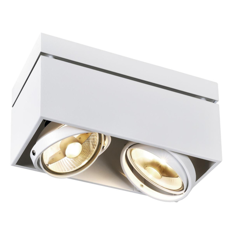 QPAR111 plafonnier KARDAMOD rectangulaire blanc GU10 max. 2x75W - SLV - 117111