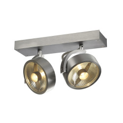 Plafonnier applique intérieur KALU double alu brossé GU10/QPAR111 2x75W max - SLV - 147316