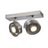 Plafonnier applique intérieur KALU double alu brossé GU10/QPAR111 2x75W max - SLV - 147316