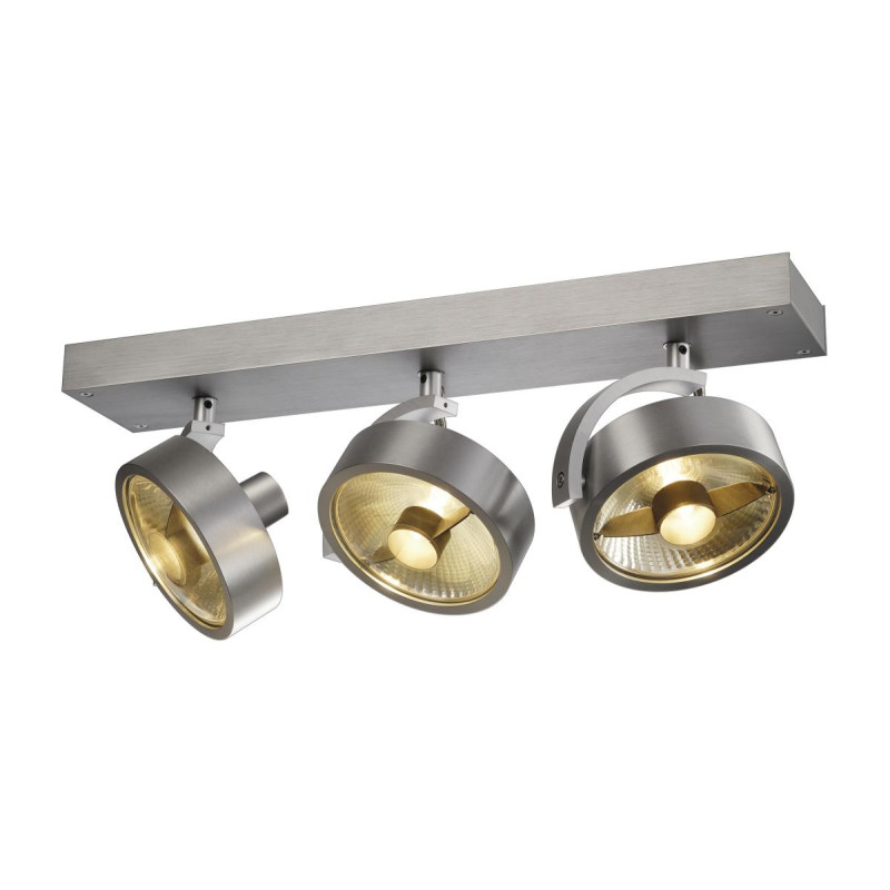 Plafonnier applique intérieur KALU triple alu brossé GU10/QPAR111 3x75W max - SLV - 147326