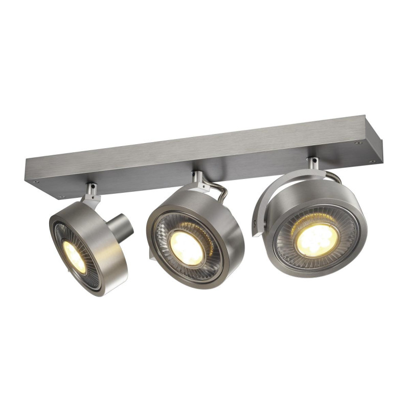Plafonnier applique intérieur KALU triple alu brossé GU10/QPAR111 3x75W max - SLV - 147326