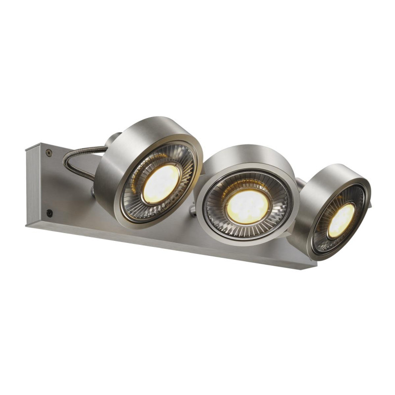 Plafonnier applique intérieur KALU triple alu brossé GU10/QPAR111 3x75W max - SLV - 147326