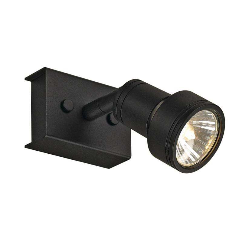 Applique et plafonnier intérieur PURI simple noir mat GU10/QPAR51 50W max - SLV - 147360
