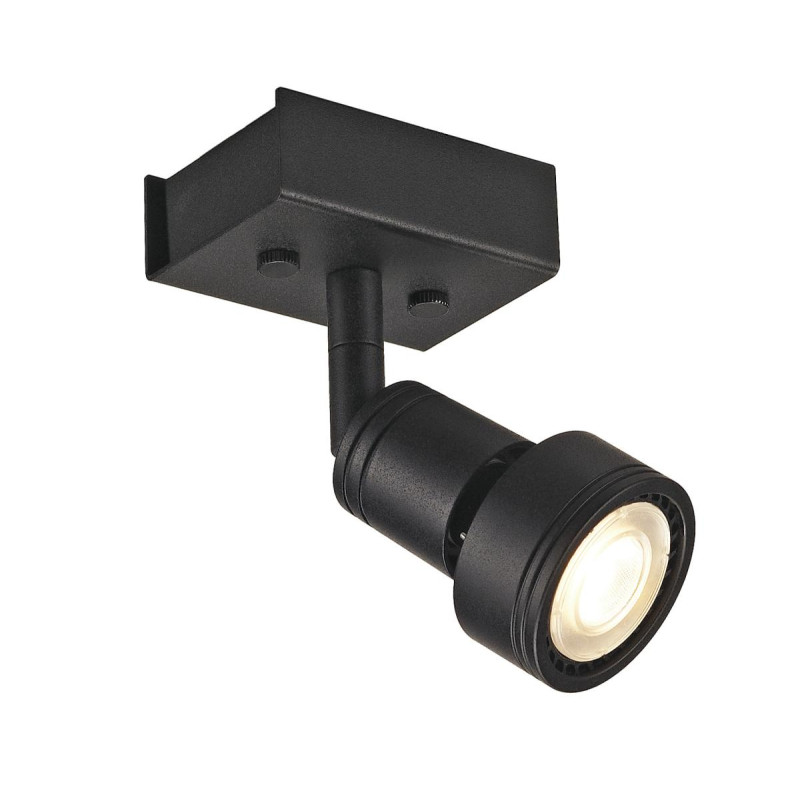 Applique et plafonnier intérieur PURI simple noir mat GU10/QPAR51 50W max - SLV - 147360