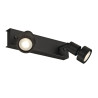 Plafonnier PURI noir mat double GU10 max. 2x50W anneau déco inclus - SLV - 147370