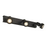 Plafonnier PURI noir mat triple GU10 max. 3x50W anneau déco inclus - SLV - 147380