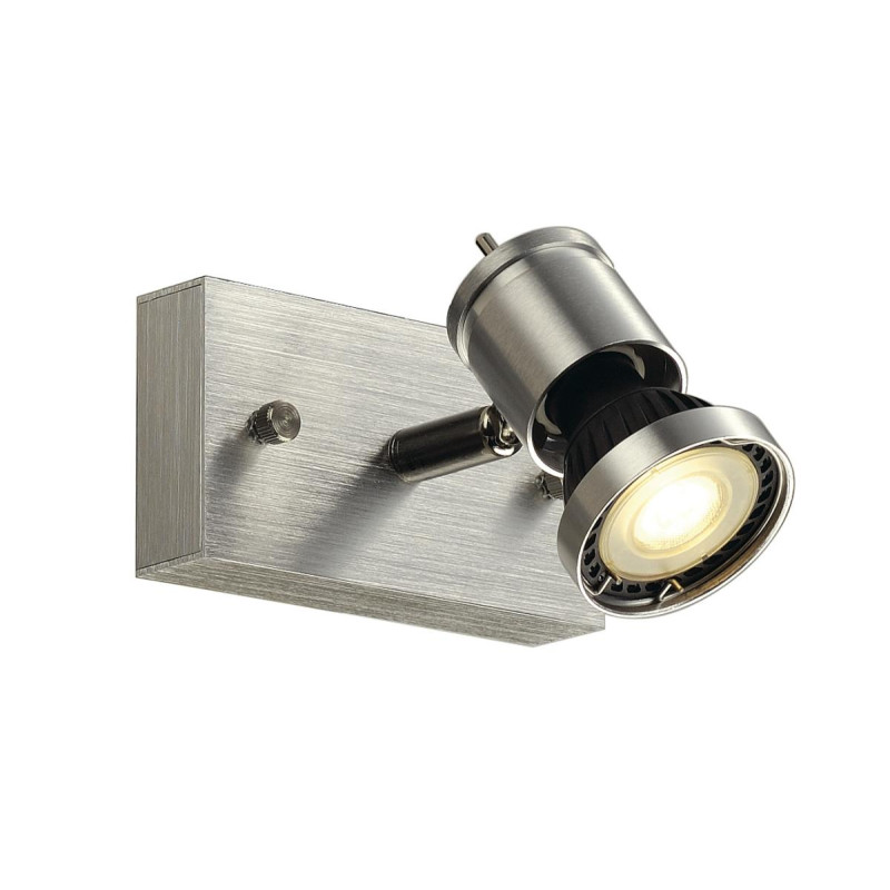 Applique et plafonnier intérieur ASTO simple alu brossé GU10/QPAR51 75W max - SLV - 147441