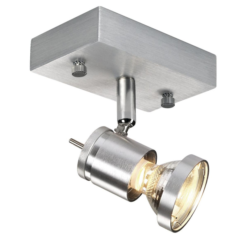 Applique et plafonnier intérieur ASTO simple alu brossé GU10/QPAR51 75W max - SLV - 147441