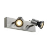 Applique et plafonnier ASTO double alu brossé 2x GU10 max. 75W - SLV - 147442