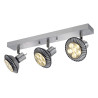 Applique et plafonnier ASTO triple alu brossé 3x GU10 max. 75W - SLV - 147443