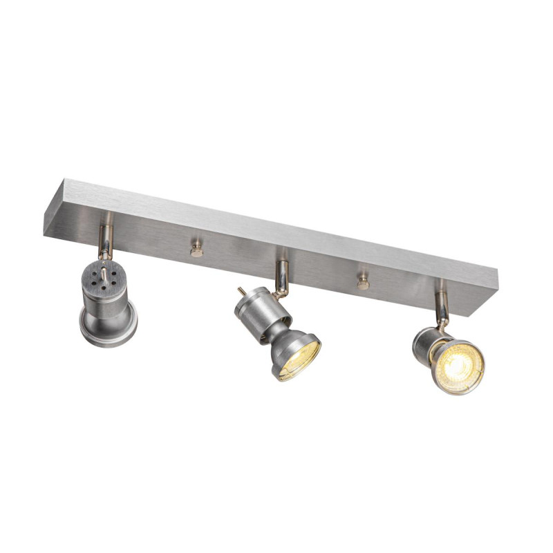Applique et plafonnier ASTO triple alu brossé 3x GU10 max. 75W - SLV - 147443