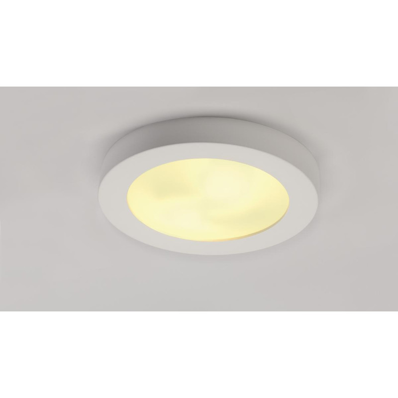 Plafonnier intérieur PLASTRA 105 blanc E27 2x 25W max plâtre - SLV - 148001