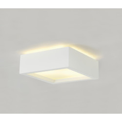 Plafonnier intérieur PLASTRA 104 blanc E27 2x 25W max plâtre - SLV - 148002