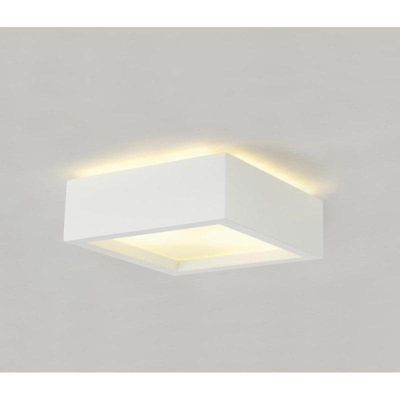 Plafonnier intérieur PLASTRA 104 blanc E27 2x 25W max plâtre - SLV - 148002