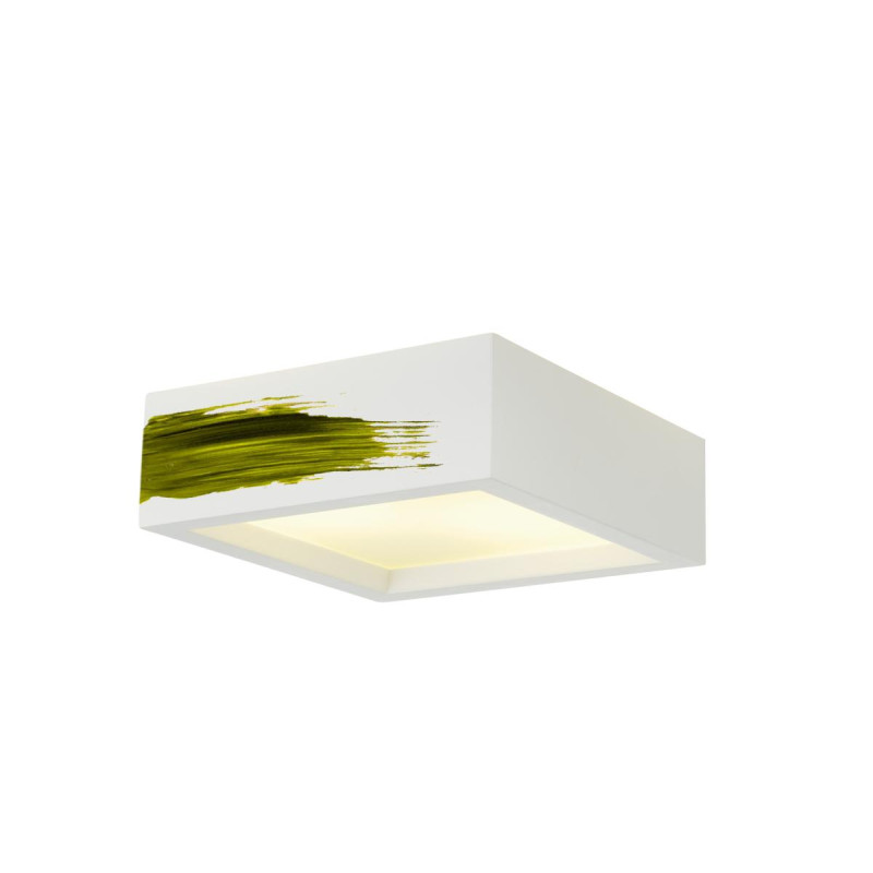 Plafonnier intérieur PLASTRA 104 blanc E27 2x 25W max plâtre - SLV - 148002