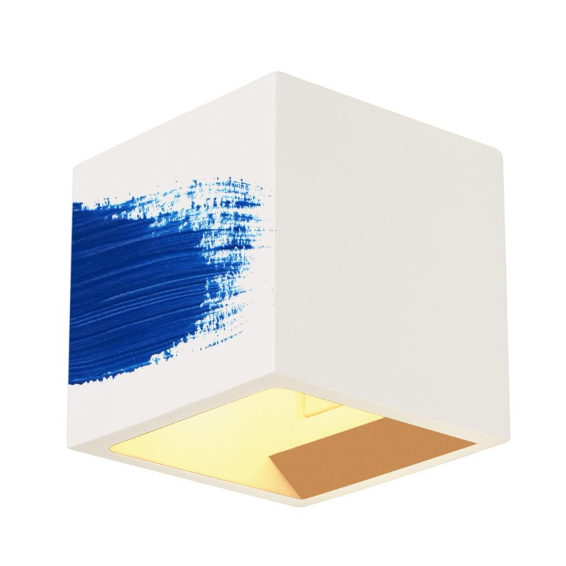 Applique intérieure PLASTRA cube blanc G9/QT14 42W max plâtre - SLV - 148018