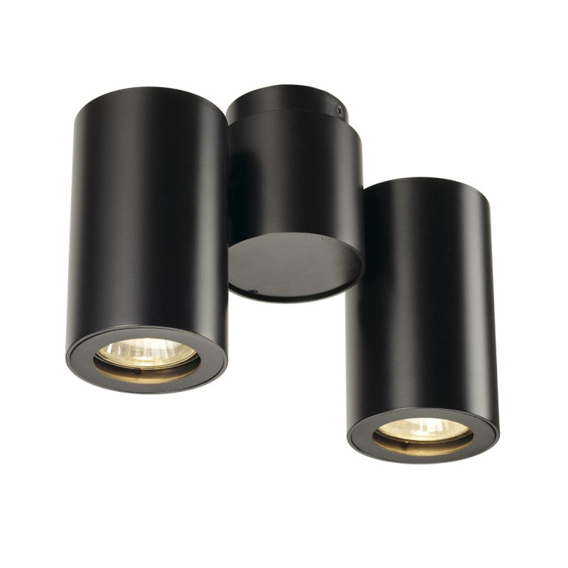Spot double ENOLA B applique et plafonnier noir GU10 max. 2x50W - SLV - 151830