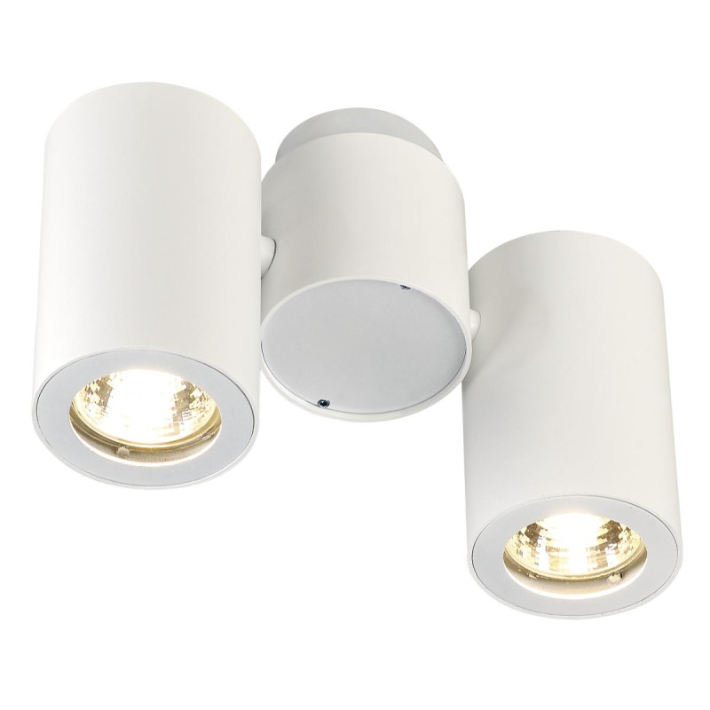 Spot double ENOLA B applique et plafonnier blanc 2xGU10 max. 2x50W - SLV - 151831