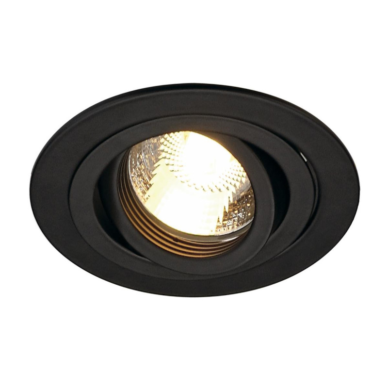 Spot encastré intérieur PIREQ rond noir mat GU10/QPAR51 50W max - SLV - 199980