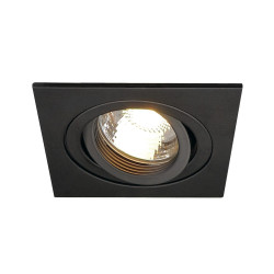 Spot encastré intérieur PIREQ carré noir mat GU10/QPAR51 50W max - SLV - 199990