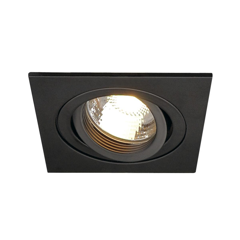 Spot encastré intérieur PIREQ carré noir mat GU10/QPAR51 50W max - SLV - 199990