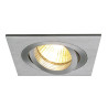 Spot encastré intérieur PIREQ carré alu brossé GU10/QPAR51 50W max - SLV - 199996