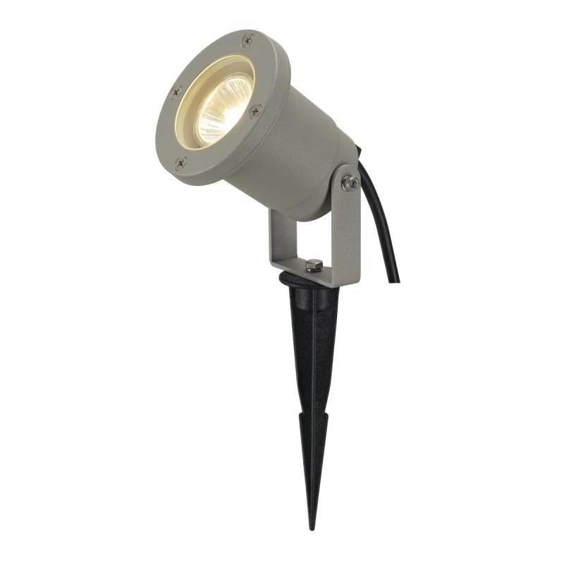 Projecteur extérieur NAUTILUS 10 spot piquet rond gris GU10 35W max. IP65 - SLV - 227418