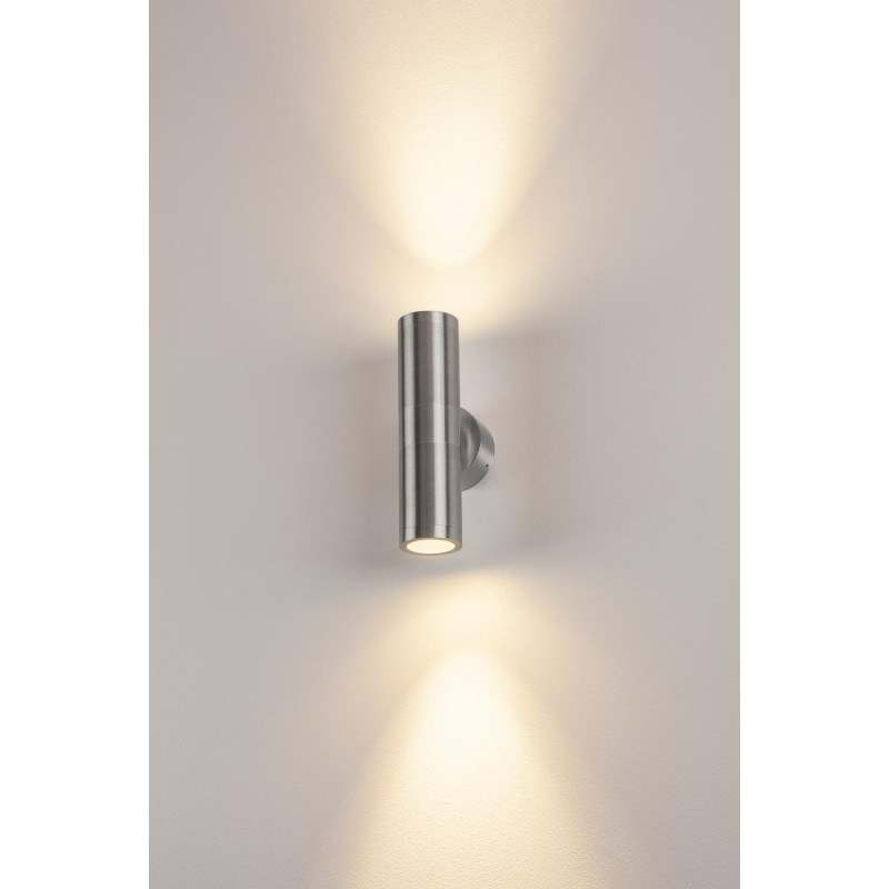 Applique extérieure ASTINA alu brossé GU10/TCR50-SE 2x 11W max IP44 - SLV - 228776