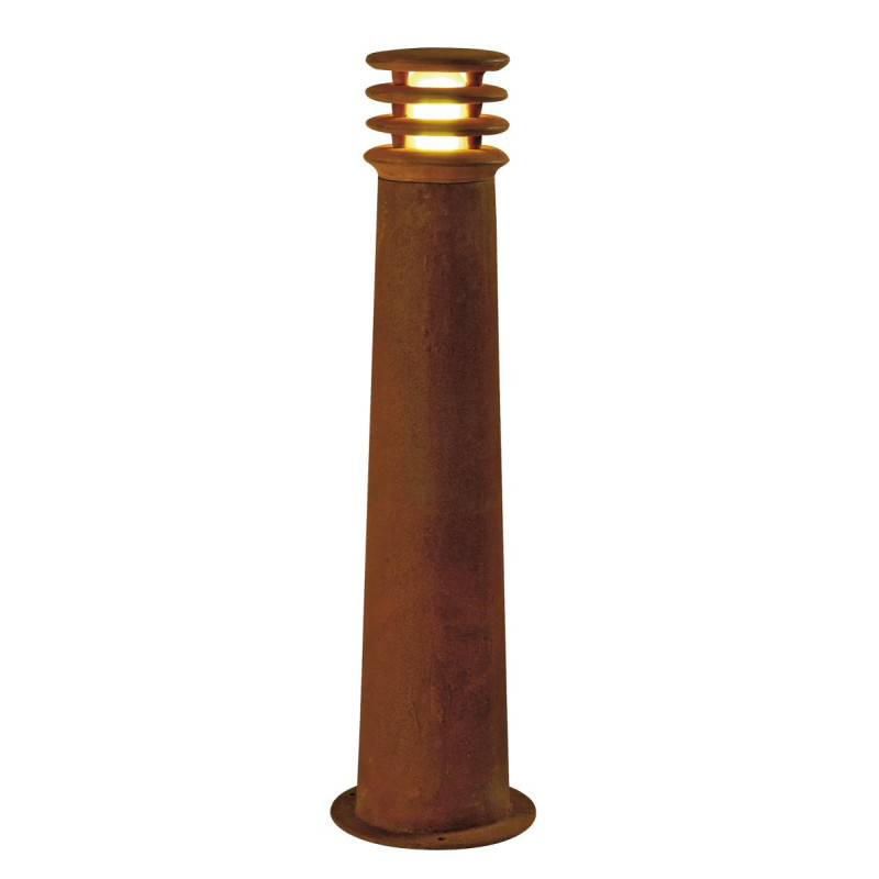 Borne extérieure RUSTY® 70 ronde fonte rouillée E27 11W max IP55 bord mer - SLV - 229021