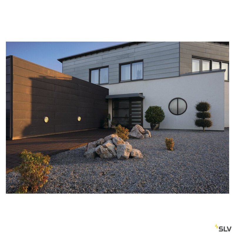 Applique et plafonnier extérieur BULAN GRID blanc E27 2x 25W max IP44 - SLV - 229081