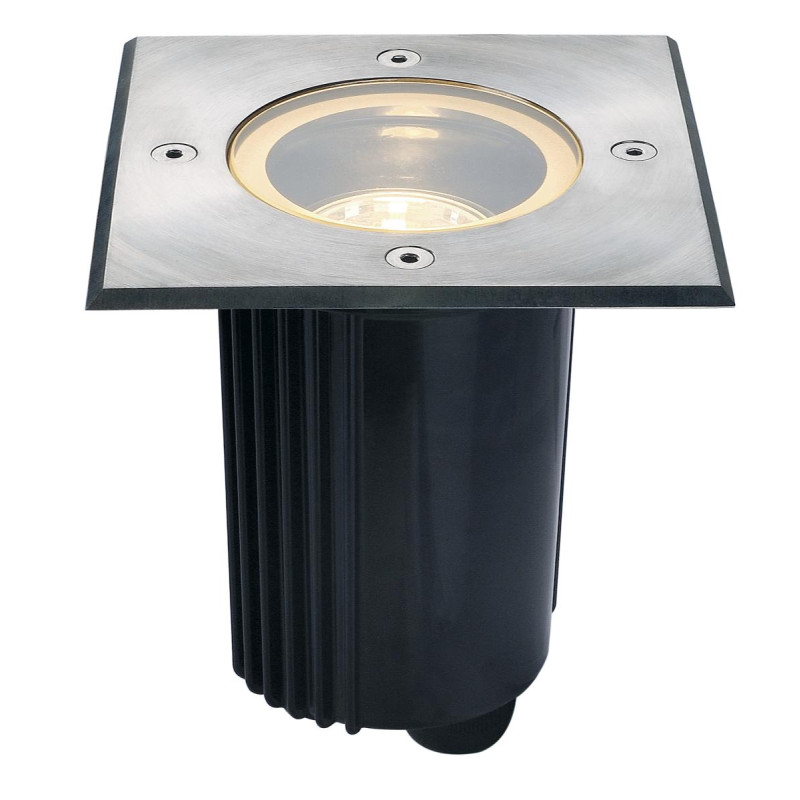 Encastré de sol DASAR 115 QPAR51 GU10 carré inox 316 max. 35W IP67 - SLV - 229324