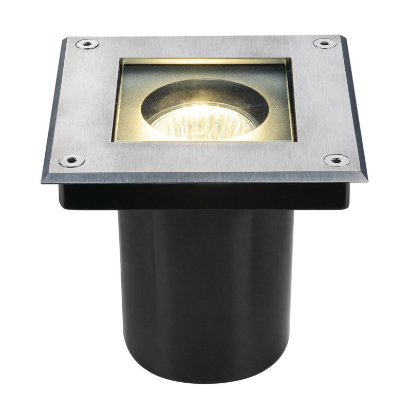 Carré DASAR 70 GU10 QPAR51 encastré de sol inox 304 max. 35W IP67 - SLV - 229374