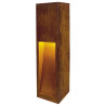 Borne extérieure RUSTY® SLOT 50 fonte rouillée E27 11W max IP44 bord mer - SLV - 229410
