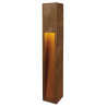 Borne extérieure RUSTY® SLOT 80 fonte rouillée E27 11W max IP44 bord mer - SLV - 229411