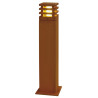 Borne extérieure carrée RUSTY® 70 fonte rouillée E27 11W max IP55 bord mer - SLV - 229421