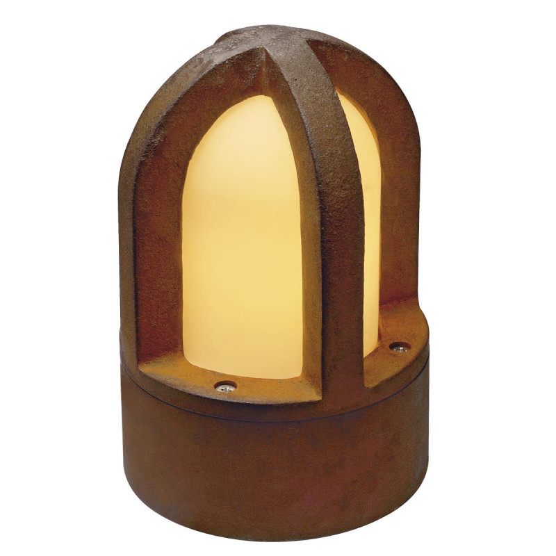 Borne extérieure RUSTY® CONE 24 fonte rouillée E14 40W max IP54 bord mer - SLV - 229430