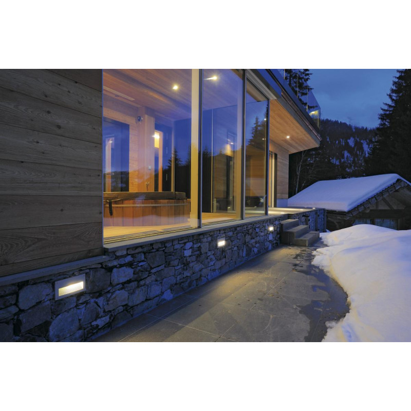 Encastré mural extérieur BRICK DOWNUNDER gris LED 14W 3000K IP54 - SLV - 229702