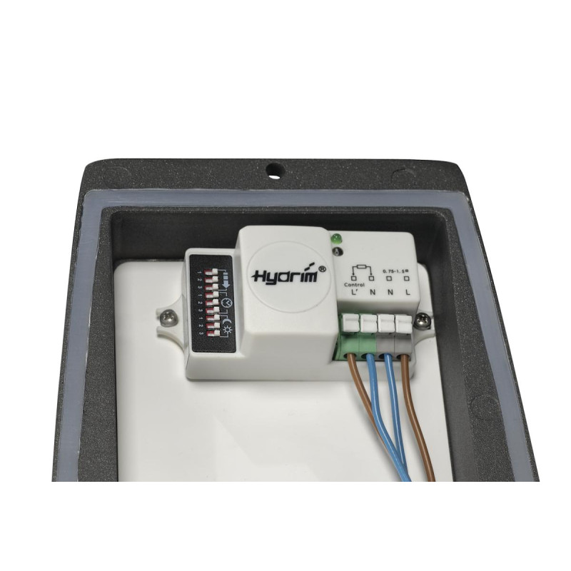 Applique MERIDIAN BOX SENSOR gris E27 max 25W détecteur de mouvement - SLV - 230085