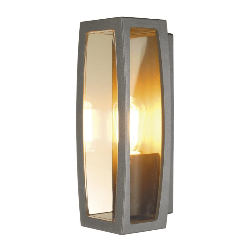 Applique MERIDIAN BOX gris E27 max 25W plastique transparent - SLV - 230655