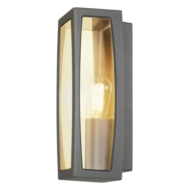 Applique MERIDIAN BOX gris E27 max 25W plastique transparent - SLV - 230655