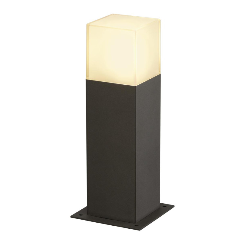 Borne extérieure carrée GRAFIT 30 gris E27 11W max IP44 - SLV - 231215