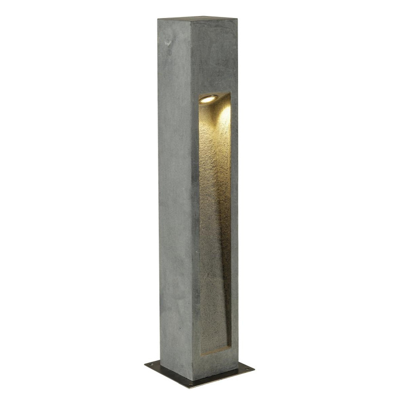 Borne extérieure ARROCK STONE 75 gris LED 9W 3000K IP55 basalte inox 304 - SLV - 231371