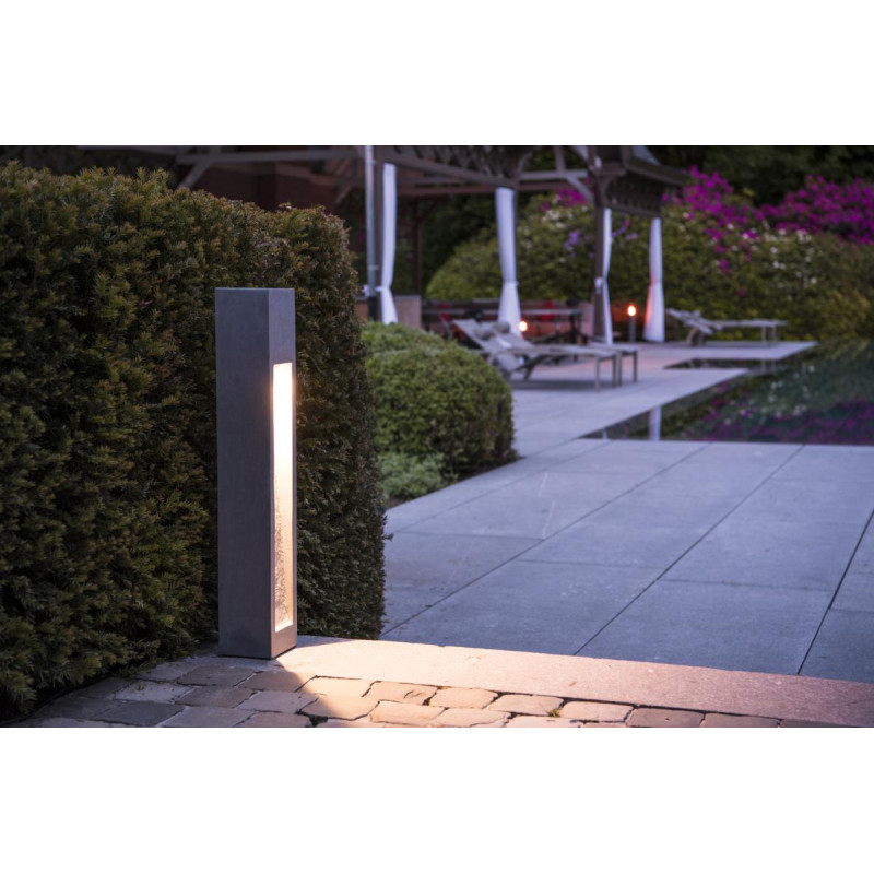 Borne extérieure ARROCK STONE 75 gris LED 9W 3000K IP55 basalte inox 304 - SLV - 231371