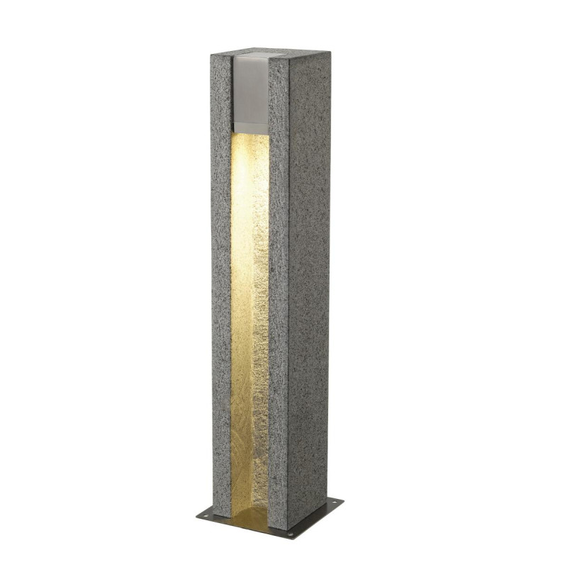 Borne ARROCK SLOT carrée granit poivre & sel GU10 max.4W LED - SLV - 231440