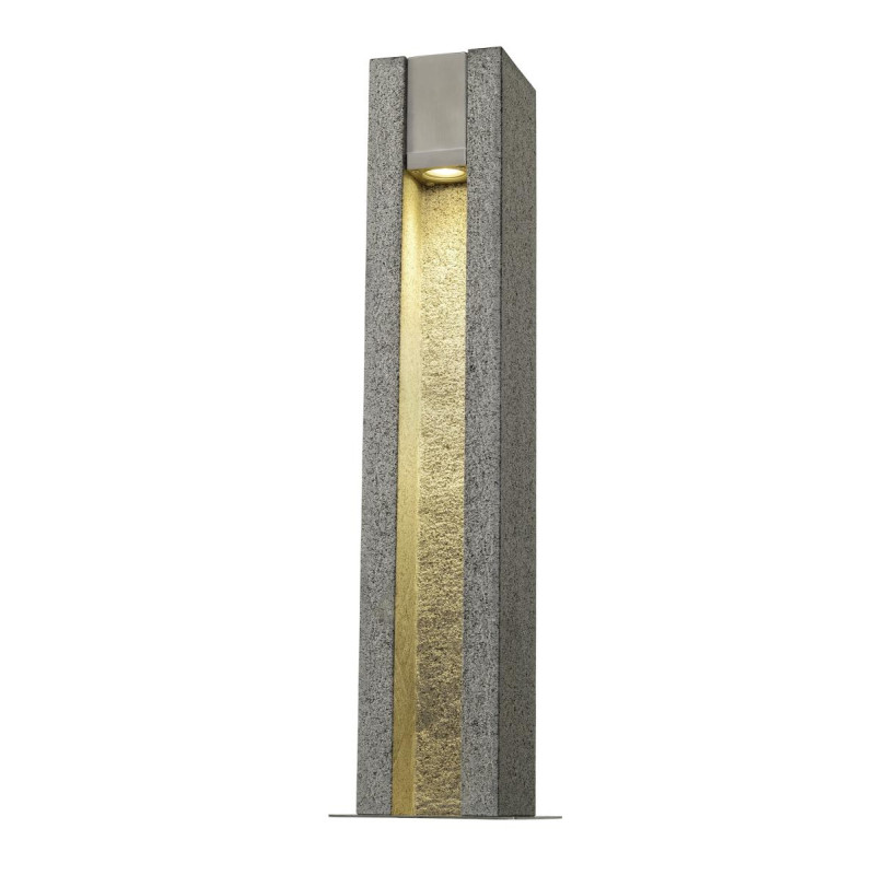 Borne ARROCK SLOT carrée granit poivre & sel GU10 max.4W LED - SLV - 231440