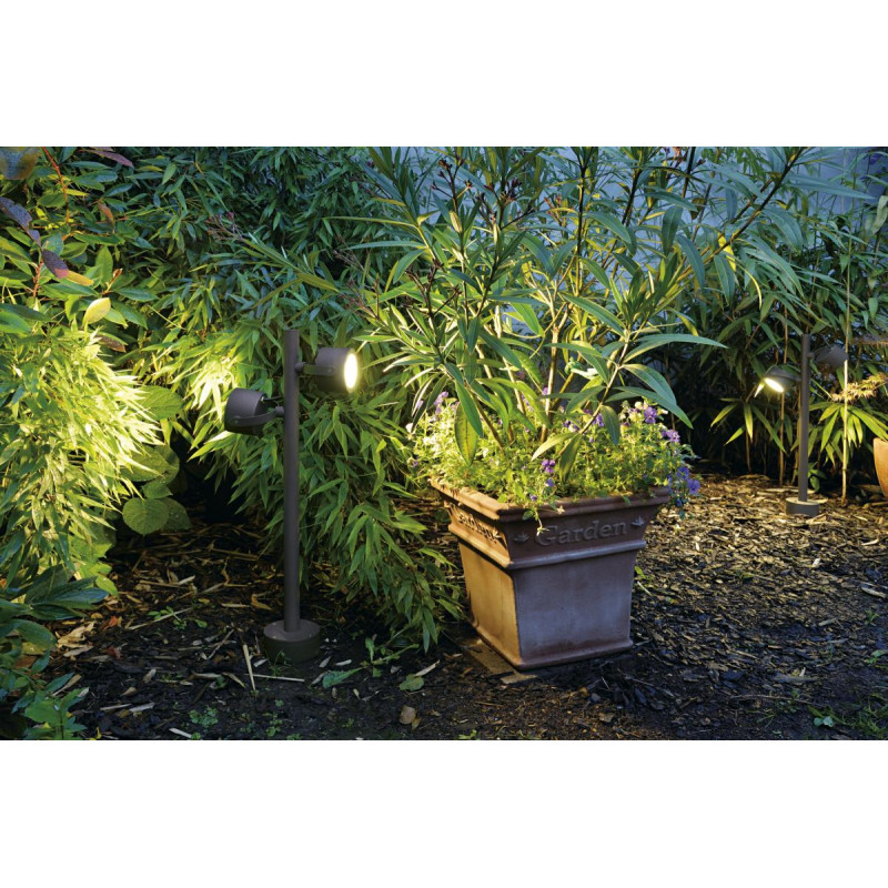 Borne extérieure SITRA 360 gris GX53/TCR-TSE 2x 9W max IP44 - SLV - 231505
