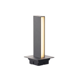 Borne extérieure H-POL 30 gris LED 9W 3000K IP55 - SLV - 232155