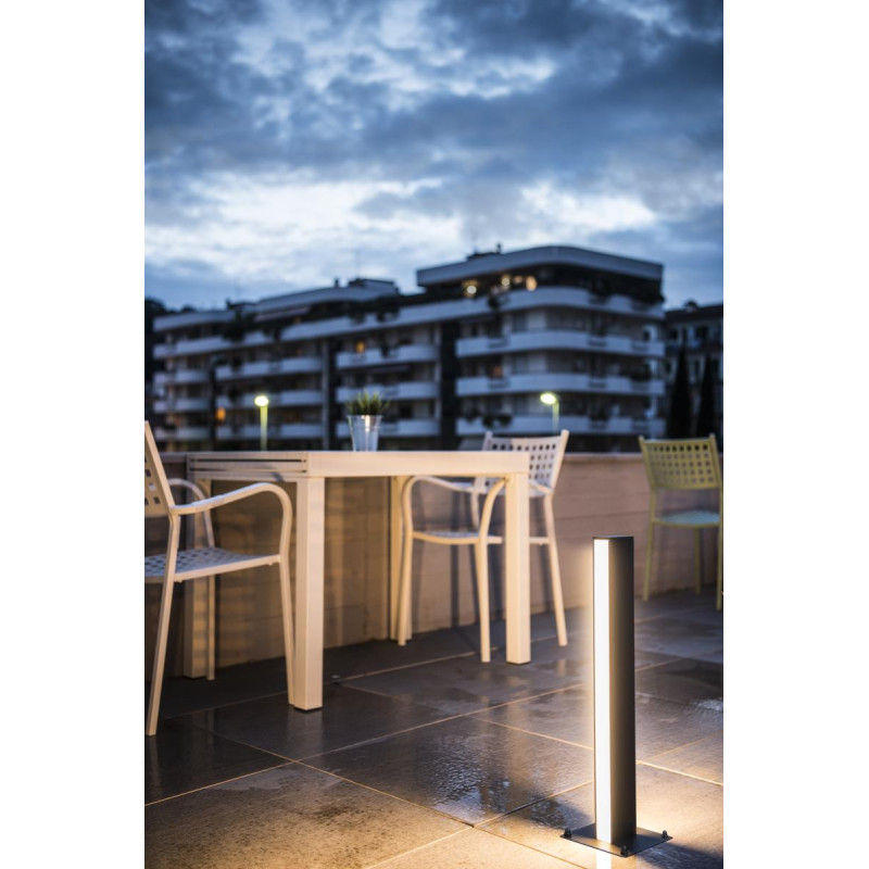 Borne extérieure H-POL TWIN 60 gris LED 35W 3000K IP55 - SLV - 232185