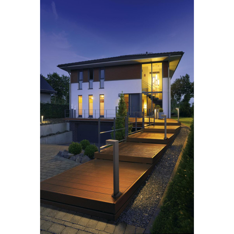 Borne extérieure QUADRASYL 75 gris GX53/TCR-TSE 11W max IP44 - SLV - 232294